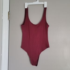 Maroon Body suit scoop back size S